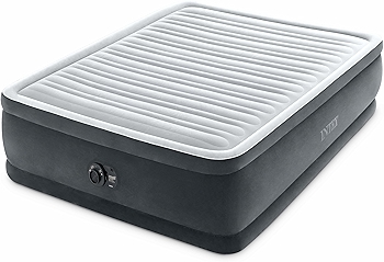 INTEX Dura-Beam Deluxe Comfort-Plush Elevated Air Mattress with Built-in Electric Pump