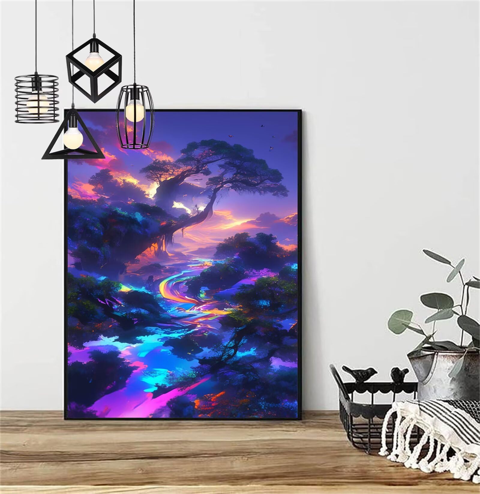 Malarstwo diamentowe, obraz dla dzieci, gwiaździste niebo 2025, obraz diamentowy 60 x 90 cm, kryształ do haftu krzyżykowego, obrazy do majsterkowania, dla dziewczynek 8 lat, zestaw do majsterkowania
