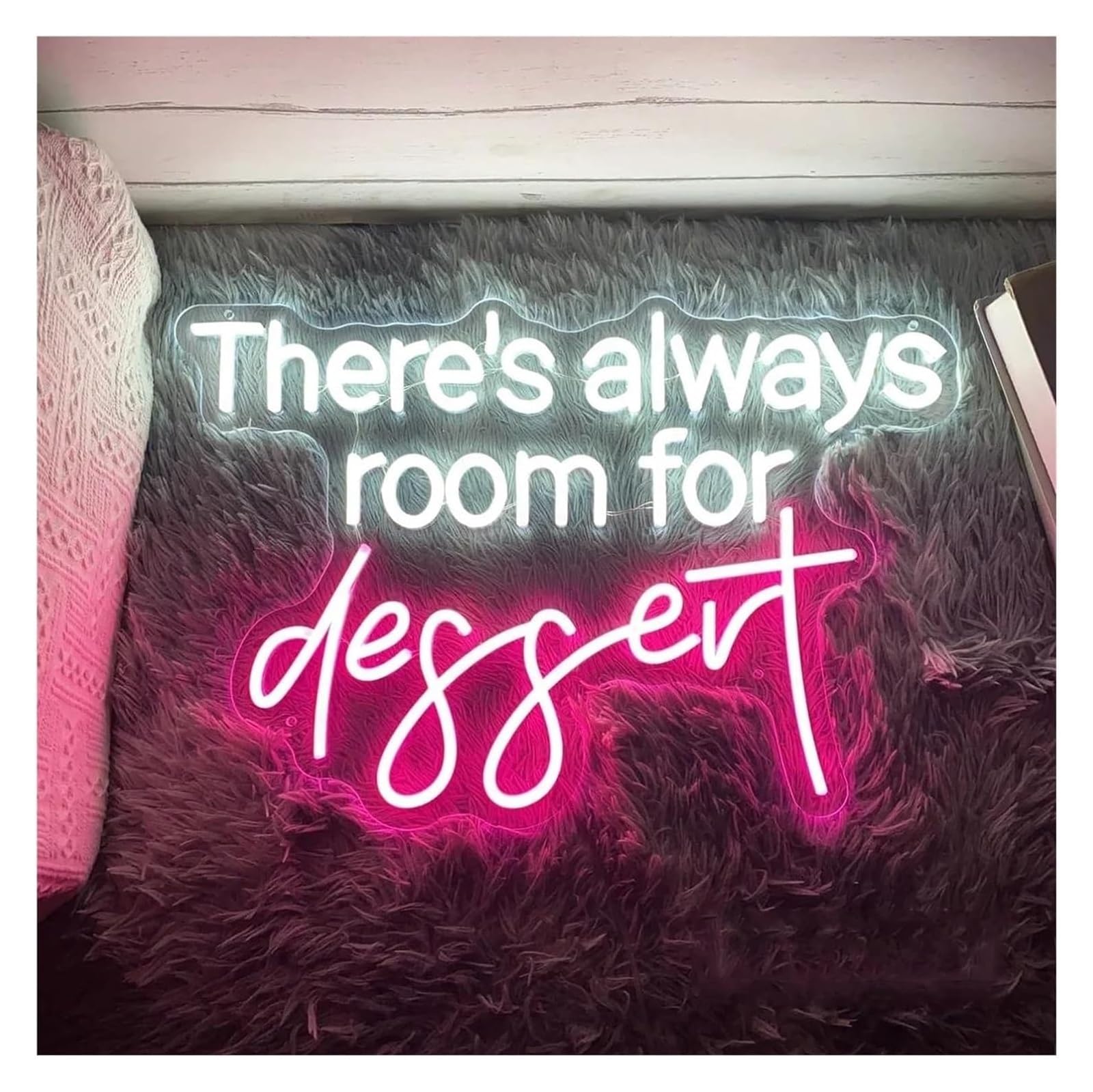 Decorazione luminosa al neon Dessert per insegne luminose Lettera di luminosità regolabile per luci(A,55cmx65cm)