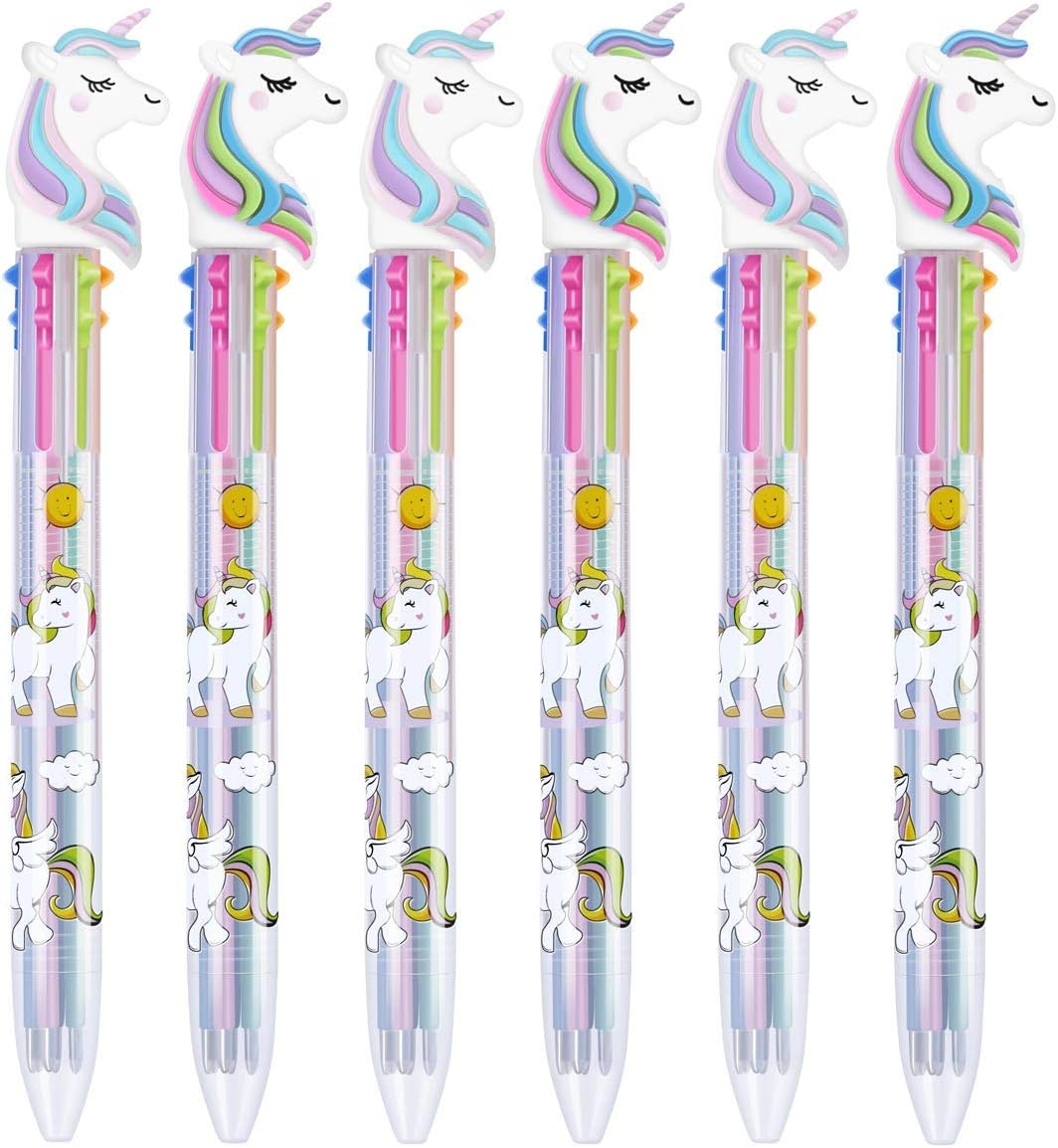 Amazon.com: Zonon 9 Pcs Rainbow Unicorn Pen Set with Plush Pencil Case Fun Cute Cartoon Unicorn ...