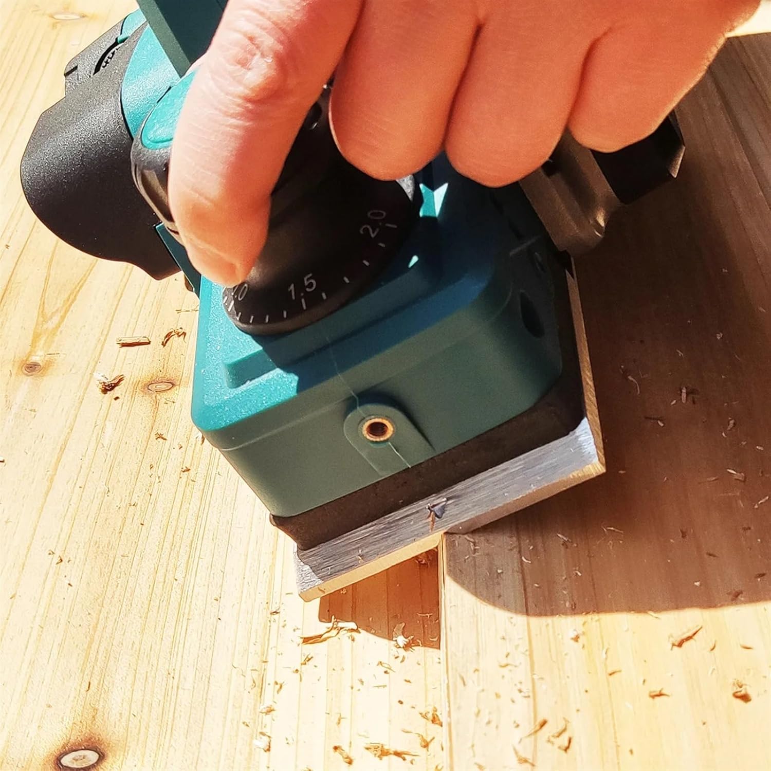 Wood Planer for Doors, Cordless Electric Hand Planer Home DIY Furniture Cutting Tool Power Planer for Trimming, Wood Planning, Edge Rounding