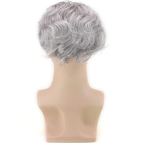 Miniatura 3 de Dreambeauty Tupé de cabello humano para hombres de 10 x 8 pulgadas, cabello humano europeo con encaje frontal, línea capilar natural, 0.003 in, piel