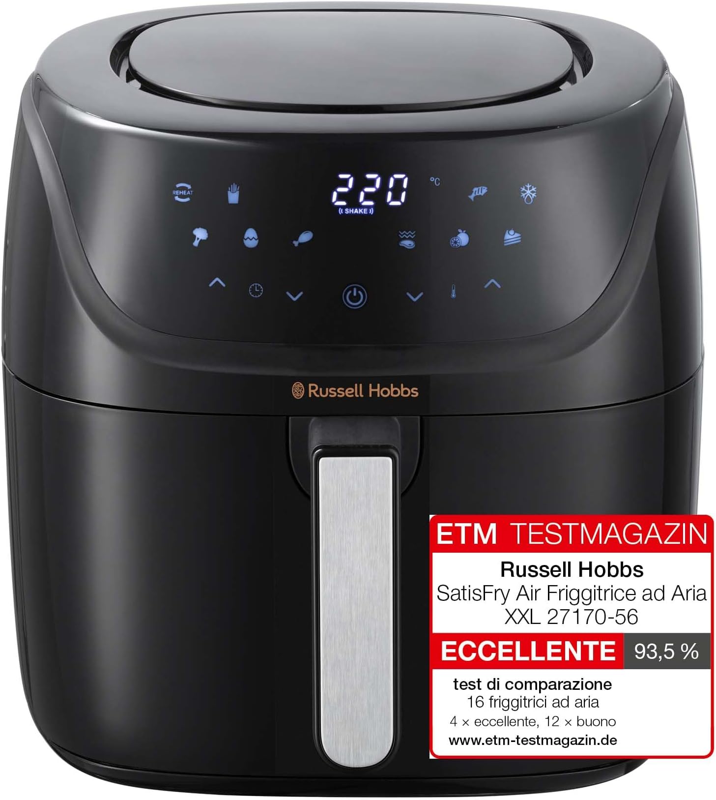 Aigostar Air Fryer XXL 8,8L – Doppia Resistenza, 13 Programmi, Touch Con Finestra, 2200W - 5