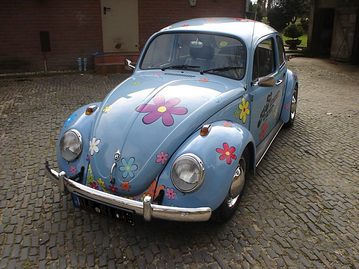 Autocollant Voiture Fleurs Hippie - Flower Power - Set 025 - Neuf - Allemagne