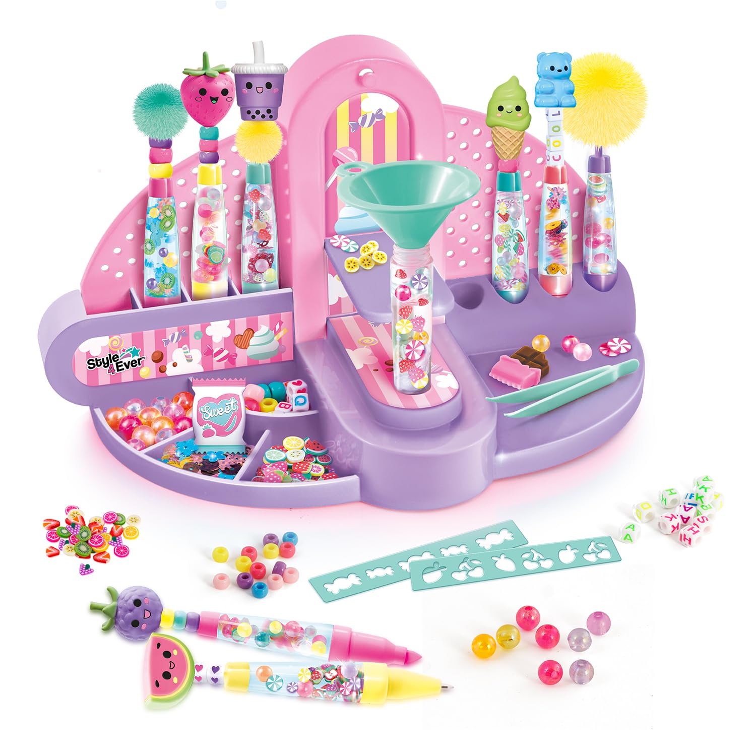 Canal Toys Style 4 Ever DIY Sweet Scent Pen Factory | Create & Customise Scented Pens | Mix Colours, Add Decorations & Charms | Creative Craft Kit for Kids| OFG 376