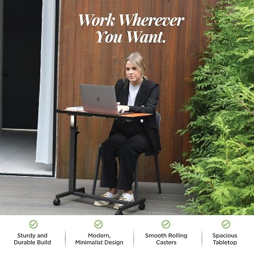 Miniatura 6 de Medical king Mesita de noche ajustable con ruedas, escritorio de cama sobre la cama con ruedas, mesa de hospital para uso en el hospital y el hogar