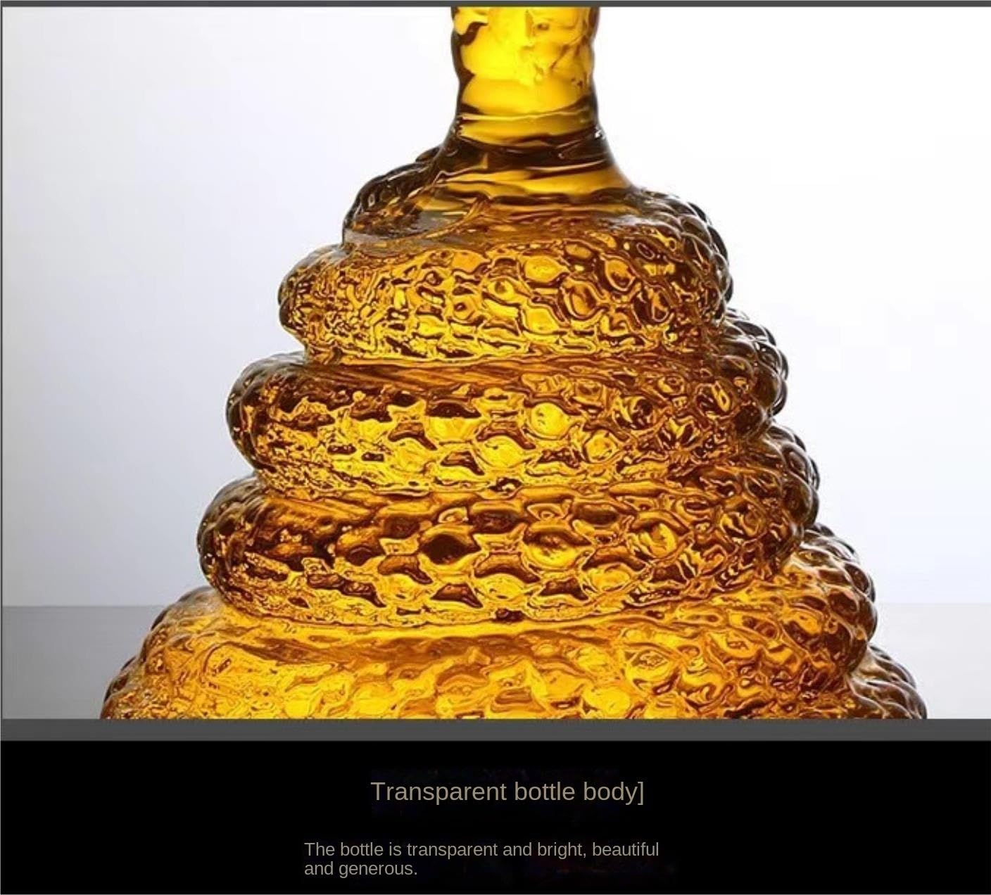 Accesorios para Vino Decantador De Vino Cristal con Forma Serpiente, Adorno For Decoración del Hogar Cata De Vinos Restaurante(500ml)