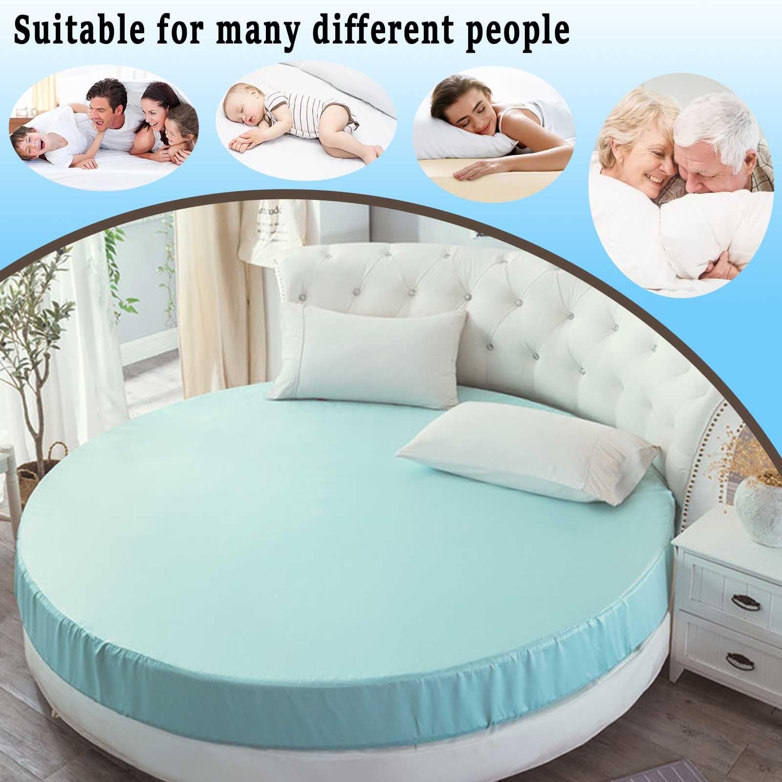 Sábana bajera impermeable para colchón redondo, suave y transpirable, funda protectora de colchón de calidad prémium, 220 x 220 cm, máxima comodidad y protección