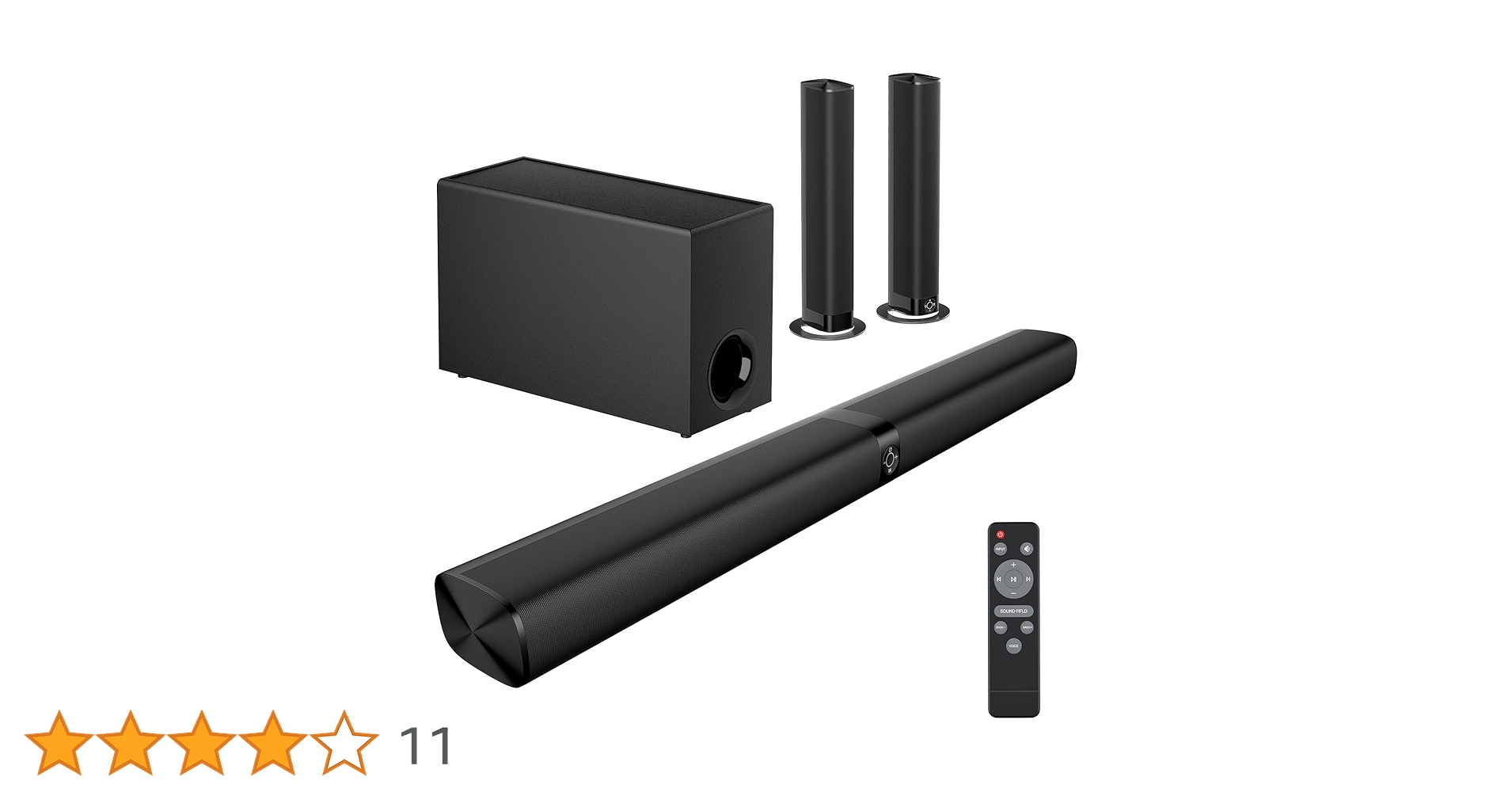 Amazon.co.jp: HolyCrab サウンドバー 着脱式 2 in 1 設計 分離型サブ