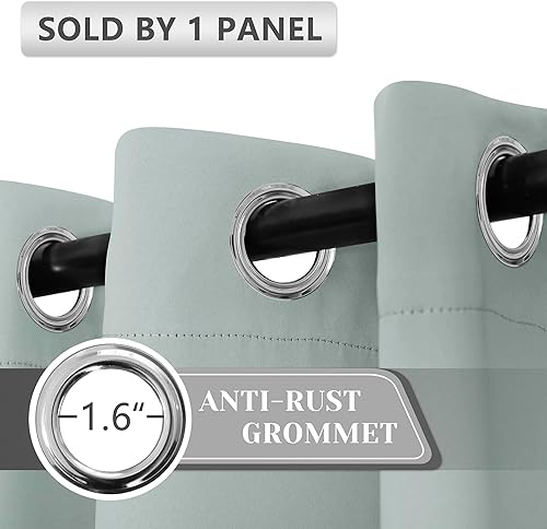 Miniatura 4 de AOSKY Cortinas de puerta para privacidad en la puerta, cortinas de armario con ojales verde salvia para dormitorio, cortina de ventana de puerta,