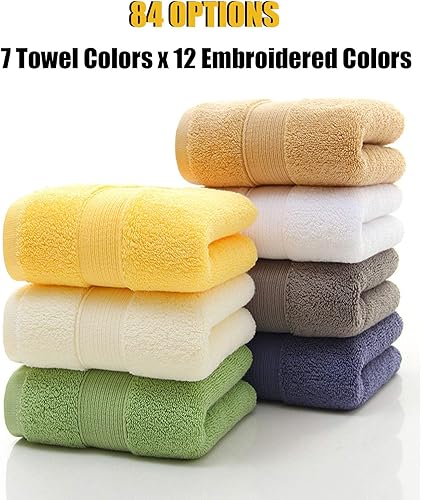 Miniatura 2 de VEDULEKA Juego de 2 toallas personalizadas, toallas de mano con monograma, toallas de mano personalizadas con nombres, toallas de mano bordadas de