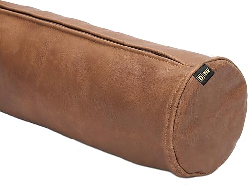 Miniatura 3 de D DOLLY LAMB Fundas de cojín cilíndricas de piel de cabra  Funda de almohada redonda de cilindro cervical  Diseñada para cabeza, cuello, espalda y