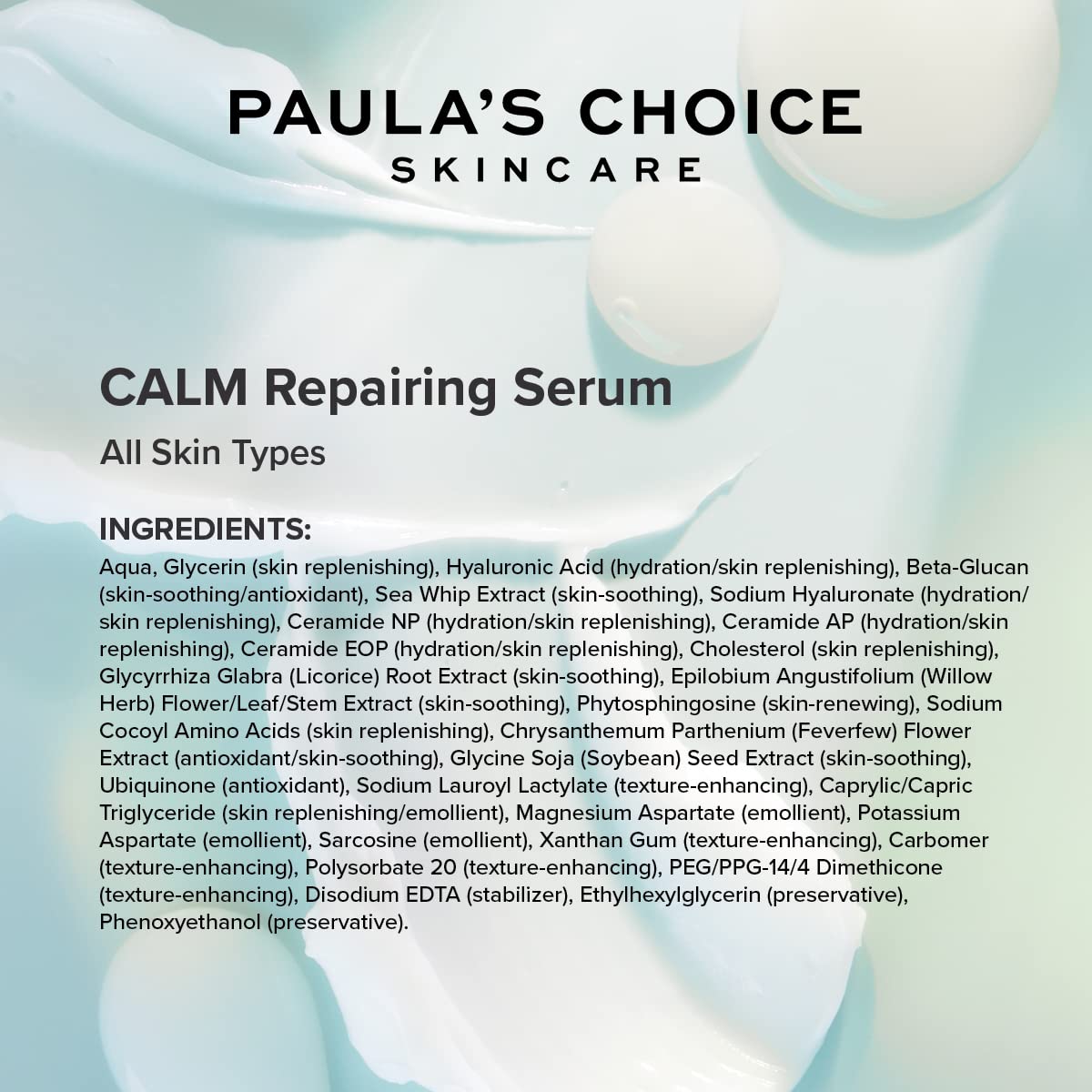 Paula's Choice Sérum Reparador, Reduce las Rojeces e hidrata, 30 ml | Suero para la Piel Tendencia a Rosácea - Suave y Sedoso que Alivia la piel Sensible - con Ácido Hialurónico & Ceramidas