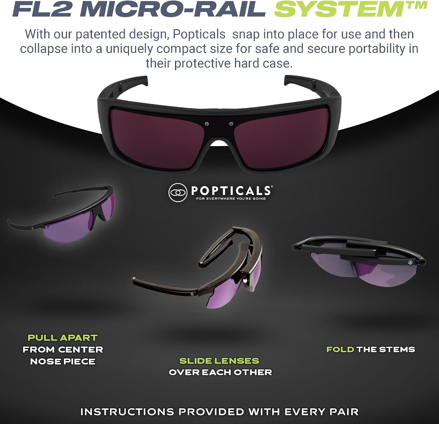 POPTICALS NYDEF Golf Foldable Sunglasses for Your Golfing Accessories