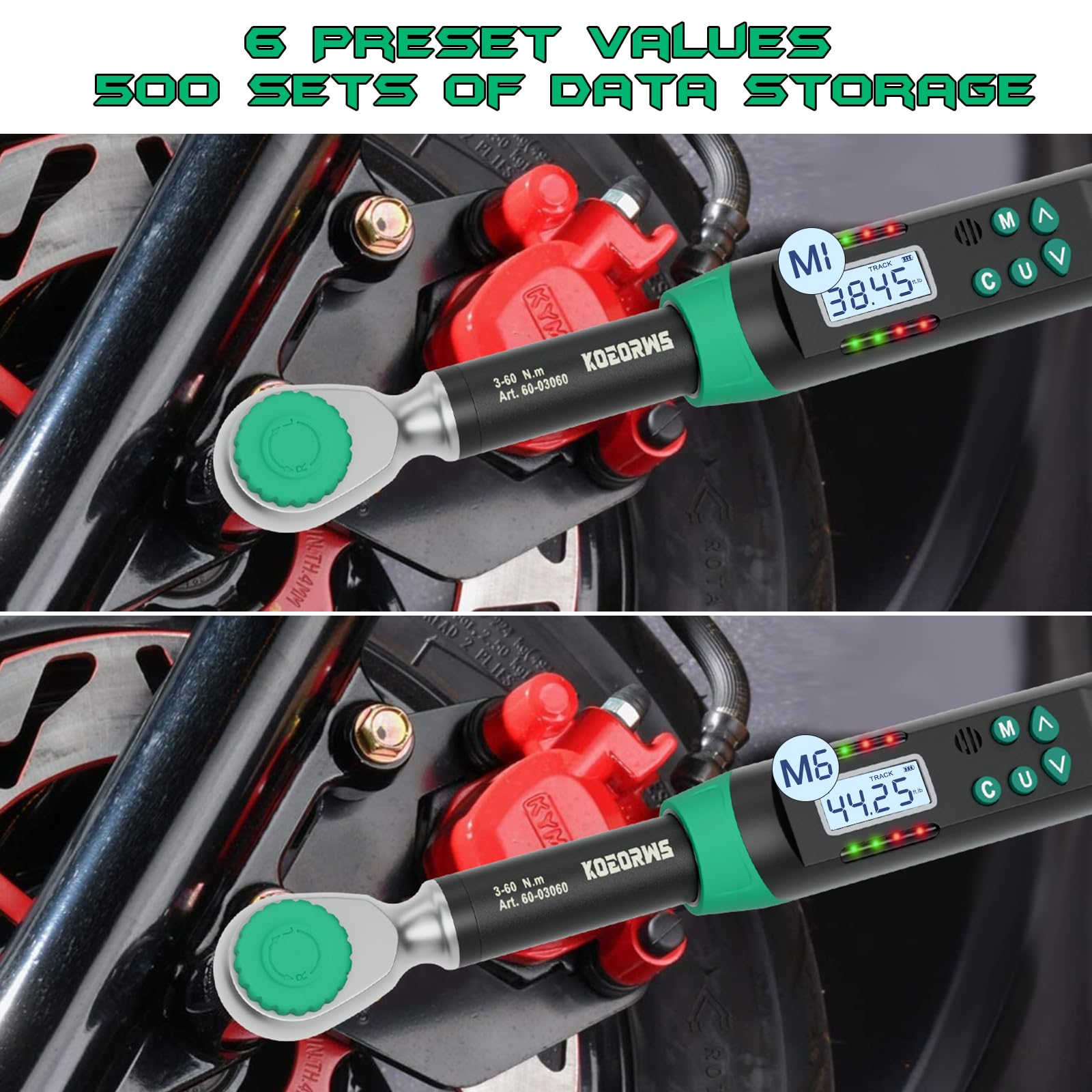KOEORWS Torque Screwdriver 3/8 Inch Drive Digital Torque Wrench