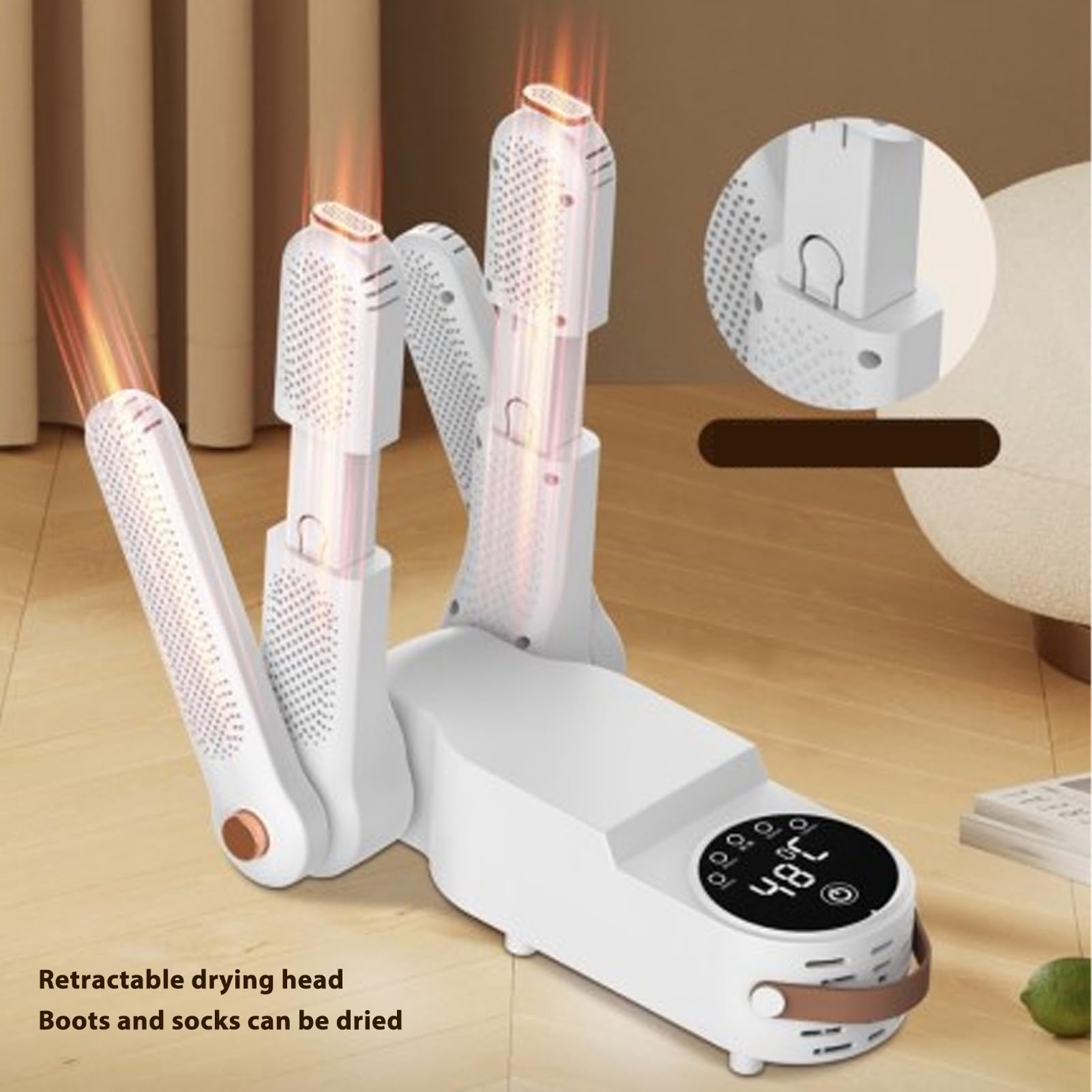 Asciuga Scarponi Elettrico (Espandibile) Asciuga Scarponi Temporizzato con Riduzione degli Odori a Temperatura Costante per 2 Paia Spina UE 220 V Asciuga Scarponi per