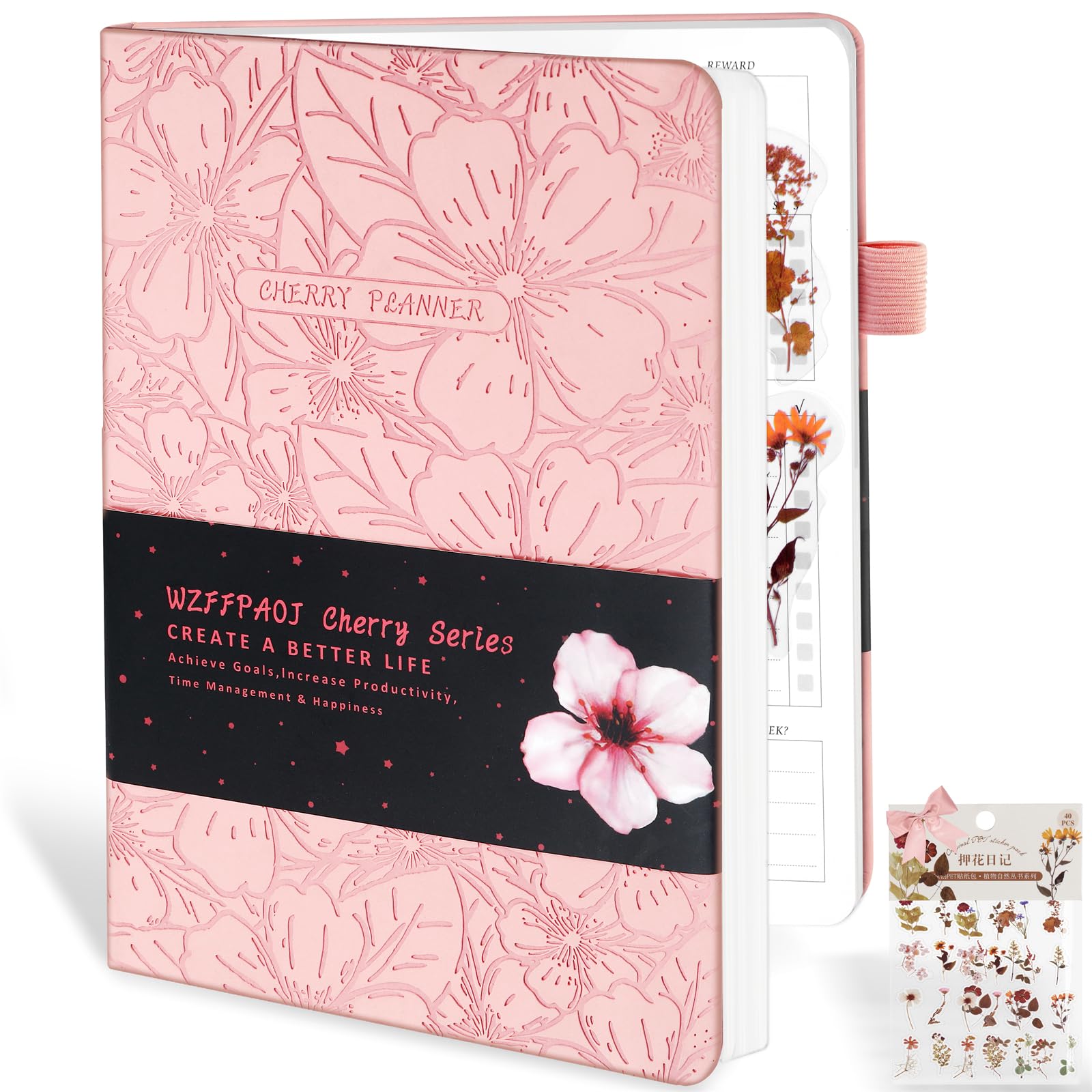 Undated Luxurious Weekly & Monthly Planner, Productivity Organiser Notebook, Gratitude Journal, Time Management, A5 Size, Lasts 2 Year