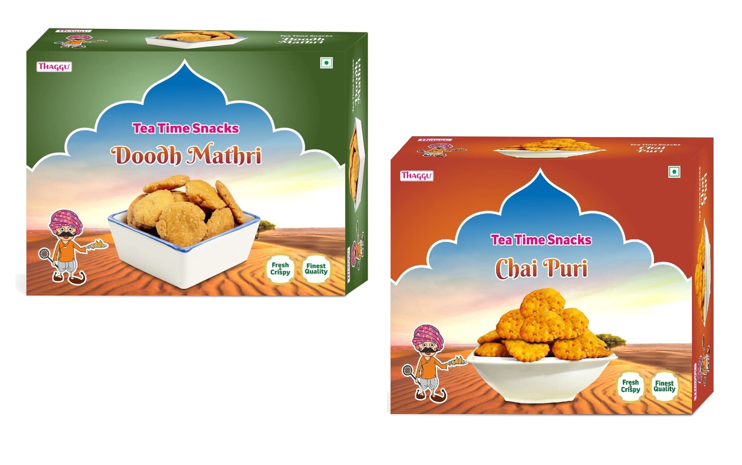Buy THAGGU Doodh Mathri (250gm) + Chai Puri (250gm) Tea Time Snacks ...