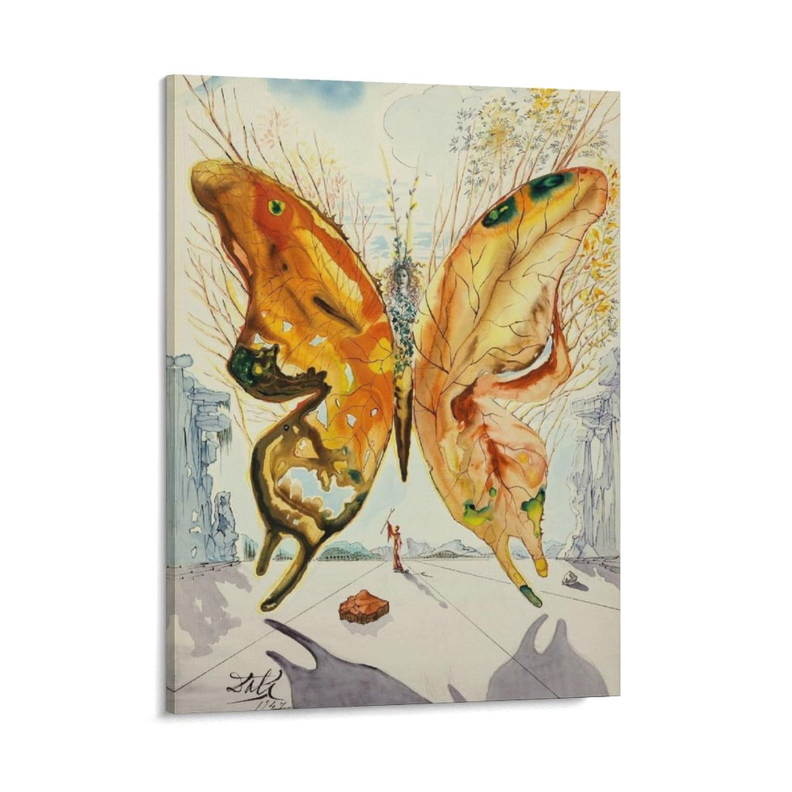 Salvador Dali Wall Art Prints 《Venus Butterfly》 Art Poster Posters Wall Art Painting Canvas Gift Picture Frame Prints Bedroom Decor Poster Artworks 08x10inch(20x25cm)