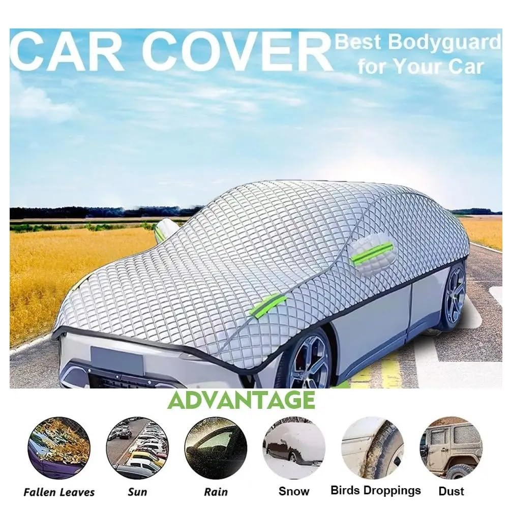 HJfhCFGJ Protector Parabrisas Cubierta de Coche protección Exterior Impermeable Cuatro Estaciones del Parabrisas Protector Granizo Cubierta Nieve(Hammer Truck)