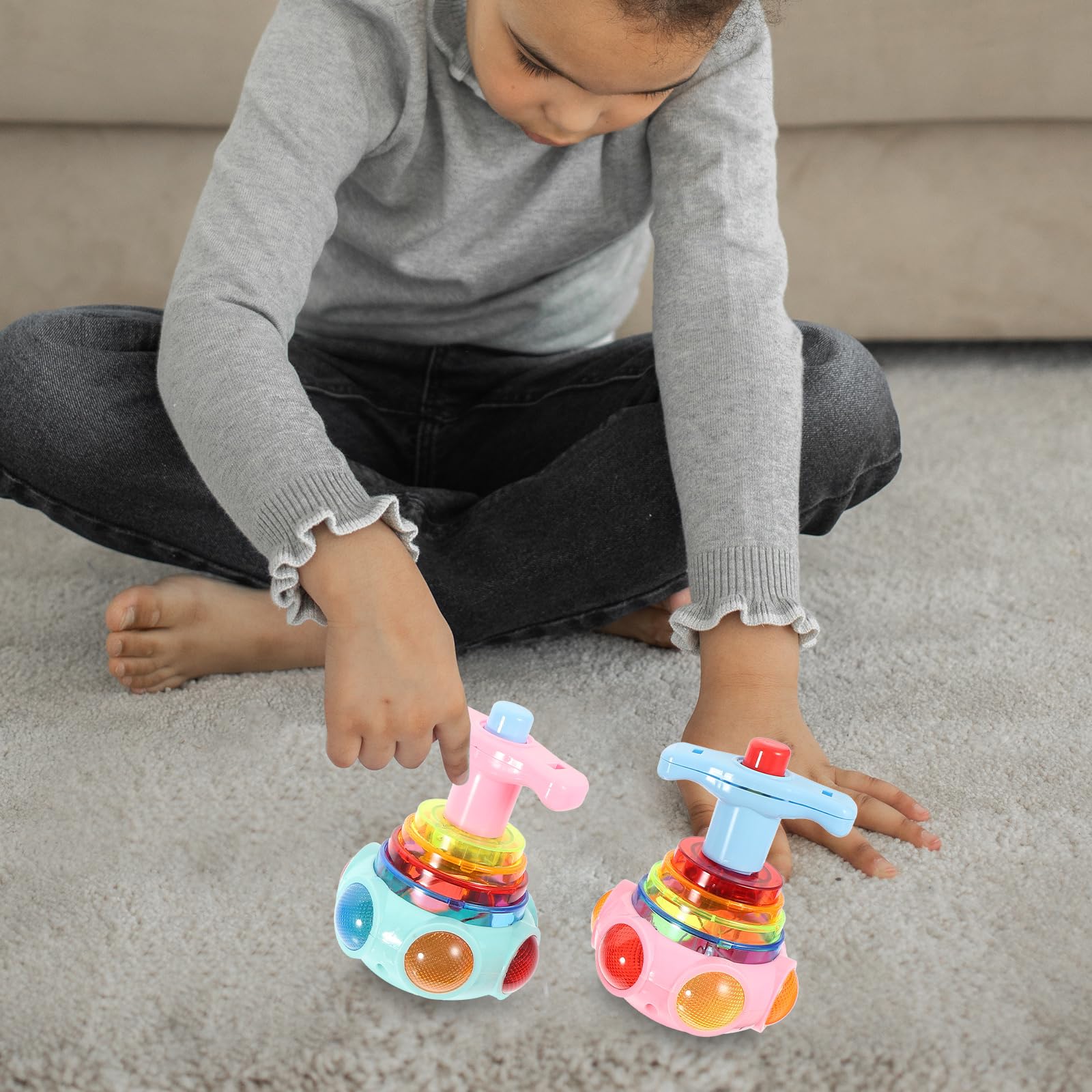 3Er-Pack Led Musik Kreisel Spielzeug Mit Blinklicht Und Ton Bunter Gyroskop Partyspaß Für Kinder Fördert Feinmotorik Und Kreativität Ideale Mitgebsel Für Kindergeburtstag Und Fest