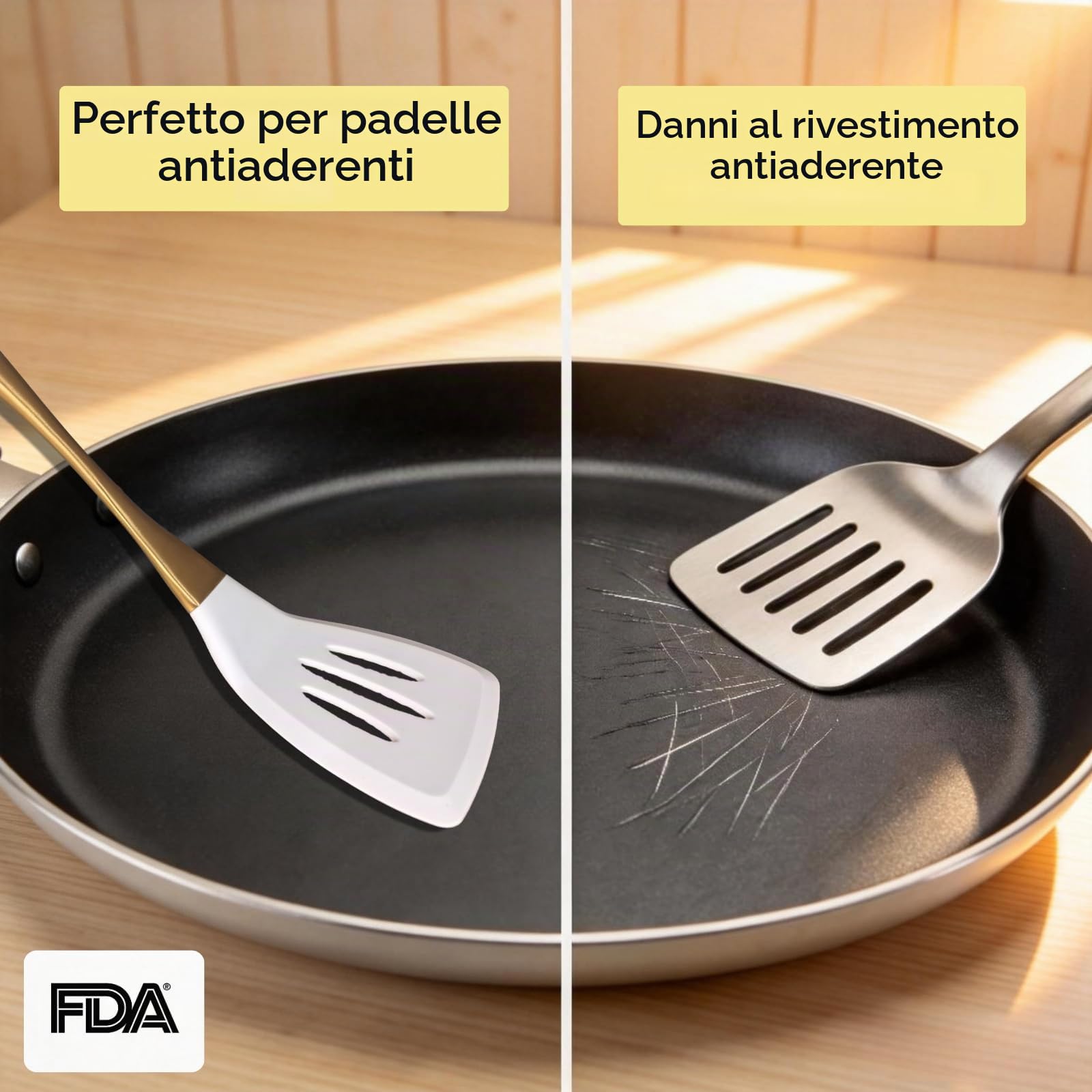 Elegante set di utensili da cucina in silicone oro bianco – non tossico, lavabile in lavastoviglie set di utensili da cucina con manici resistenti al calore – include spatola e cucchiaio per pentole