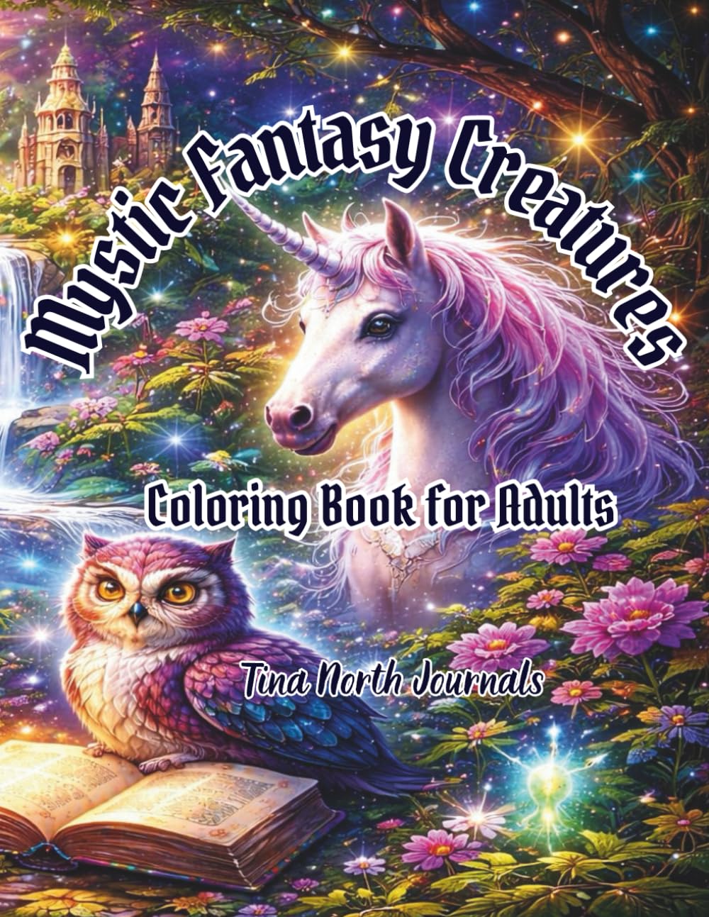 Mystic Fantasy Creatures: An Intricate Adult Coloring Book for Relaxation Featuring Dragons, Unicorns and Fantasy Creatures