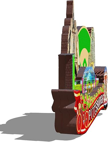 Miniatura 2 de Imán de madera de Pittsburgh de Estados Unidos 3D para nevera, recuerdos coleccionables, decoración hecha a mano, artesanías 2
