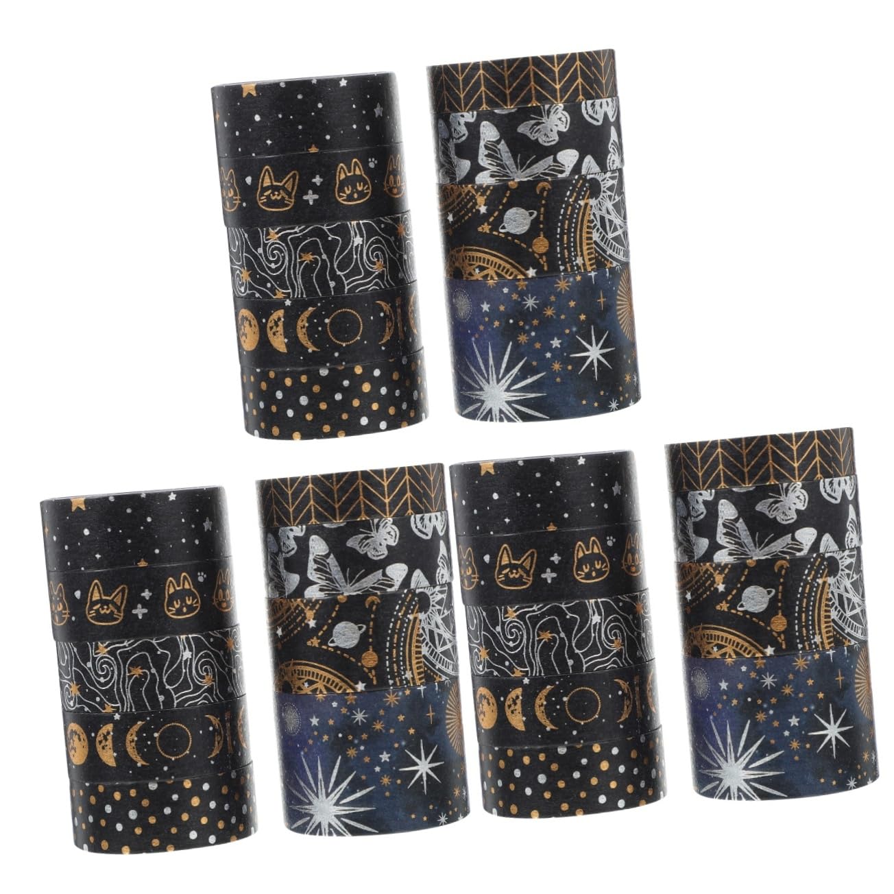 NUOBESTY 27rotoli Nastro Adesivo Washi Per Scrapbooking Da Decorativi Per Diari e Album Adatto Per Fai Da Te e Artigianato Eleganti Per Decorazioni Creative