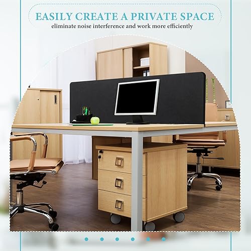 Miniatura 11 de Wesiti Divisor acústico de escritorio con reducción de ruido, panel de privacidad para mesa de estudiante, divisor a prueba de sonido, garra de Gris