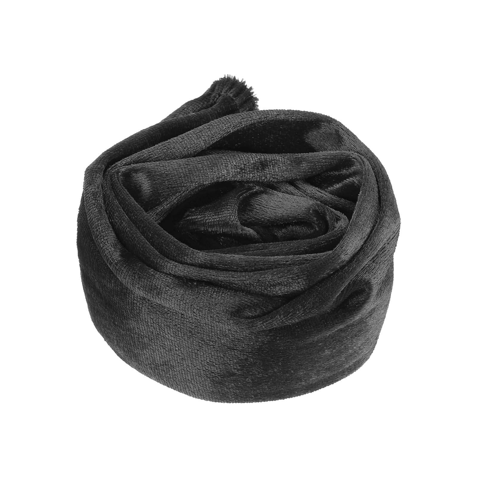 PATIKIL 3.3ft Chandelier Chain Cord Cover, Velvet Cloth Fabric Chain Sleeve Decorative Cord Covers for Chandelier Wires Swing Cable, Hook and Loop Fastener Style, Black