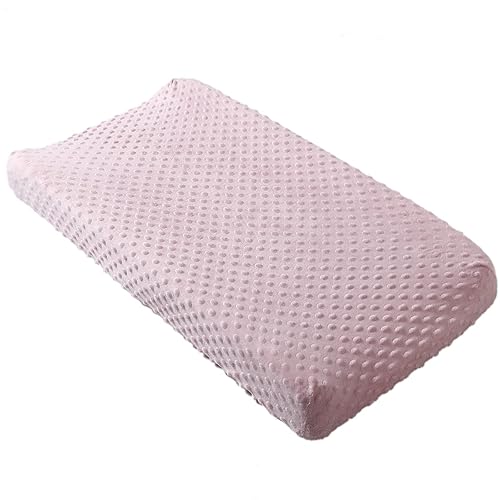 Miniatura 2 de DONOMILO Funda para cambiador, diseño de puntos súper suaves, agradable al tacto, transpirable, lavable, para bebé niño y niña (novia ruborizada)