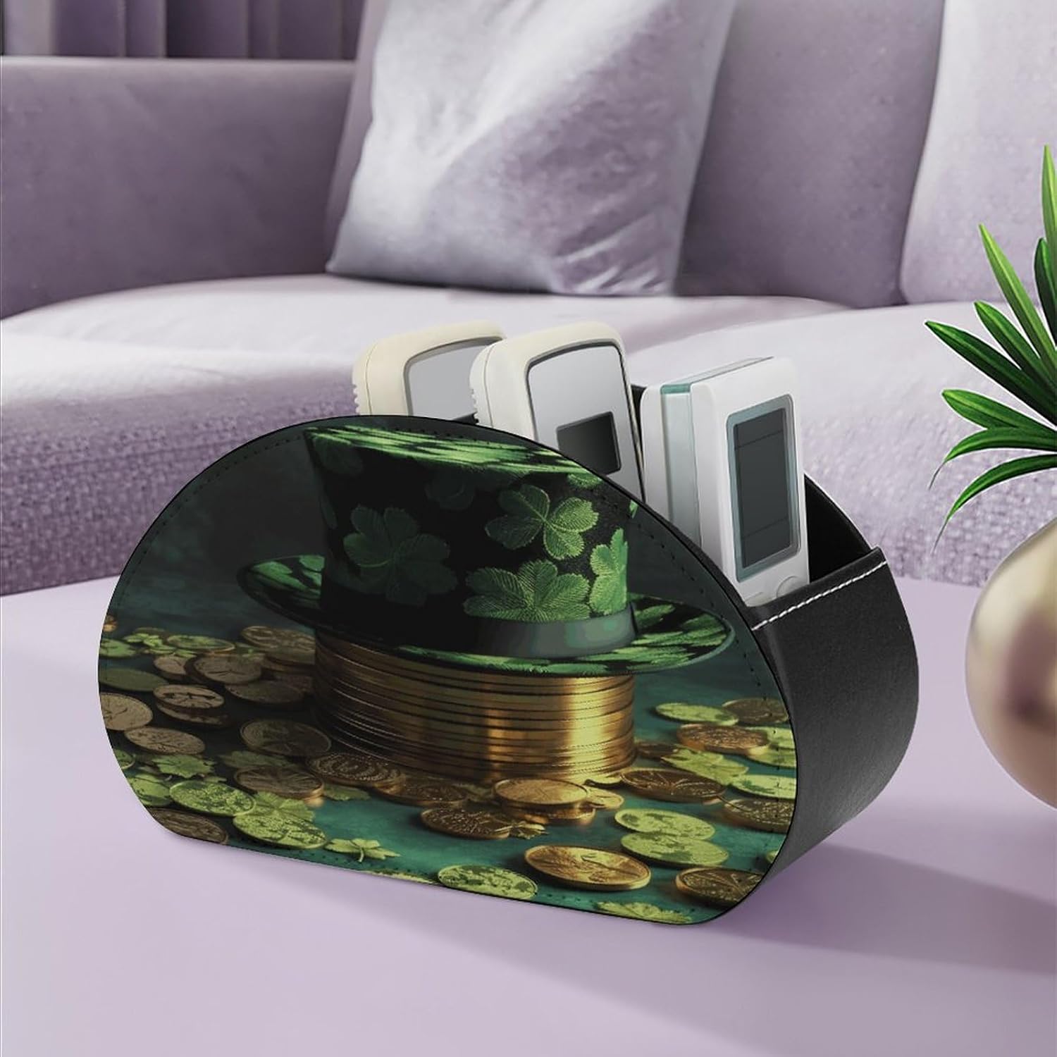 Green Hat Remote Control Holder with 5 Compartments image 5