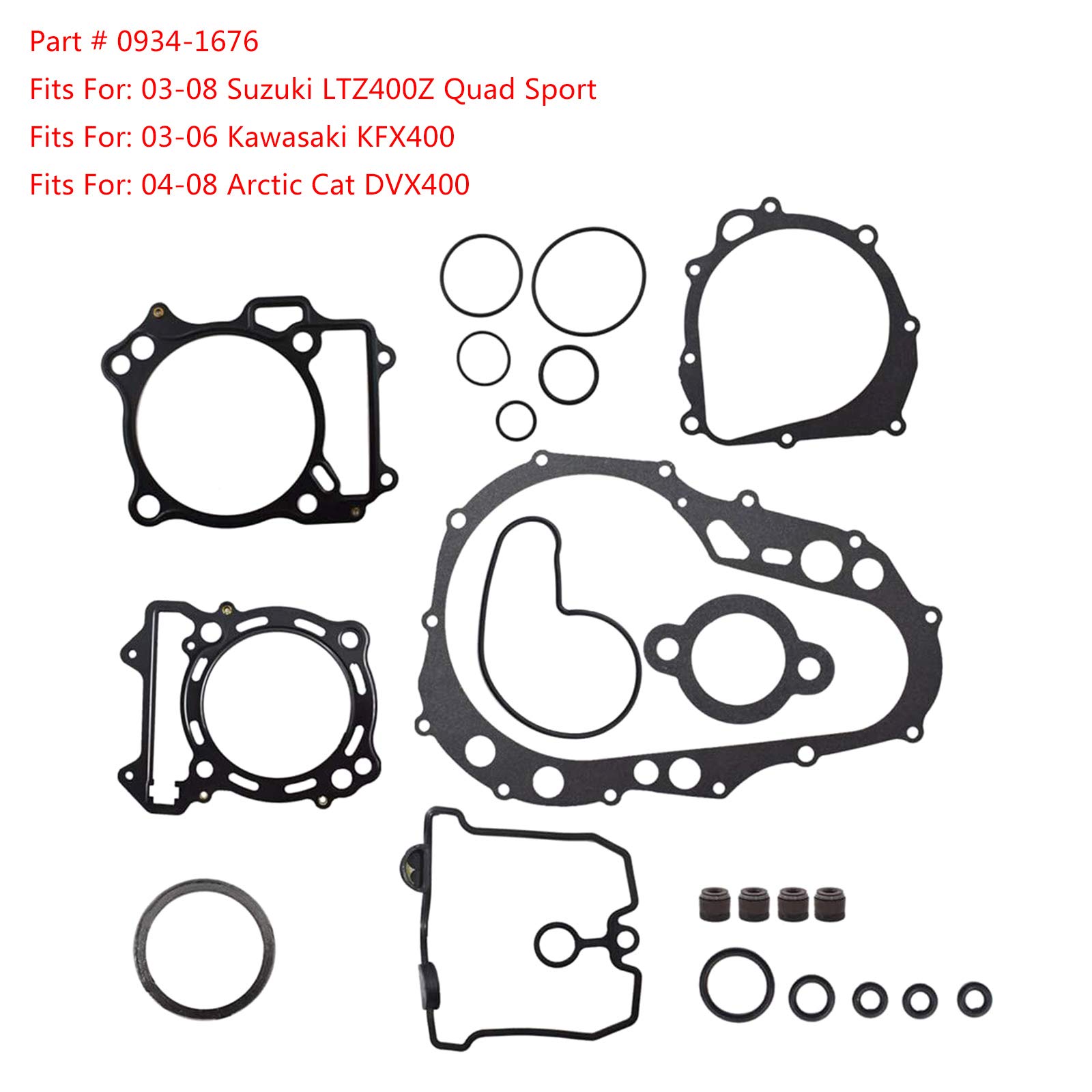 MAGELIYA Kit guarnizioni Completo Set Top e Bottom End Fit per Suzuki LTZ400 Z400 LTZ 400 Qu