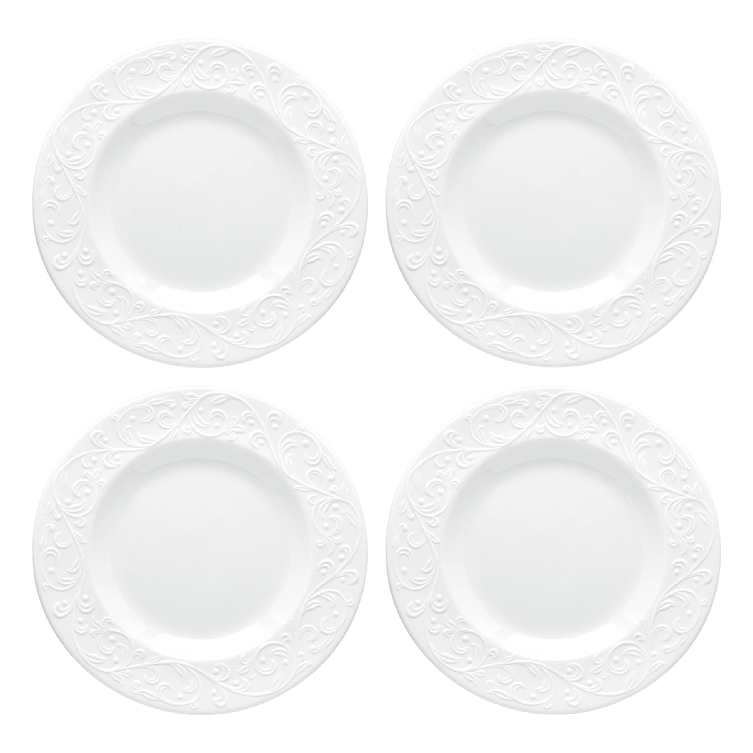 Lenox 891290 Opal Innocence Carved 4-Piece Accent Plate Set