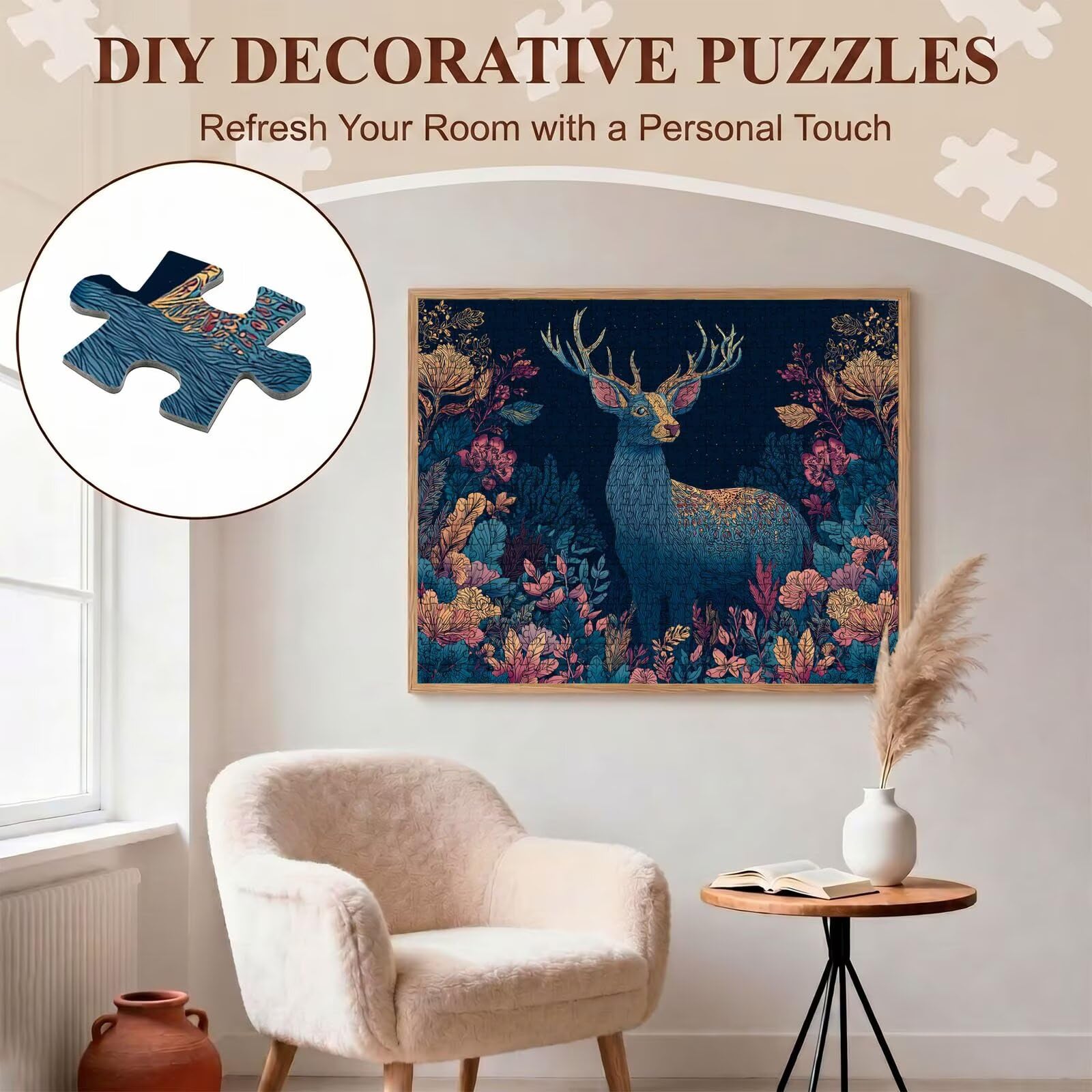 cervo fumetti Puzzle 5000 Pezzi per Adulti, Puzzle in Legno - Collezione Classica con Poster Incluso -Sfida di Concentrazione e Passatempo Antistress, Gioco Educativo per Famiglia, 156 x 105 cm f0-642