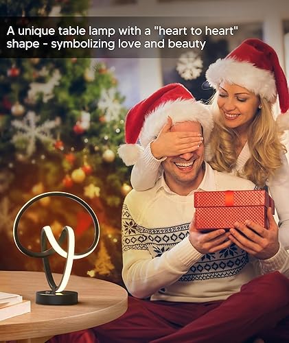 Miniatura 7 de PutWish Lámparas de mesa RGB de 12 colores, lámpara de noche táctil y control remoto, 16 modos, lámpara de mesa espiral regulable, lámpara que