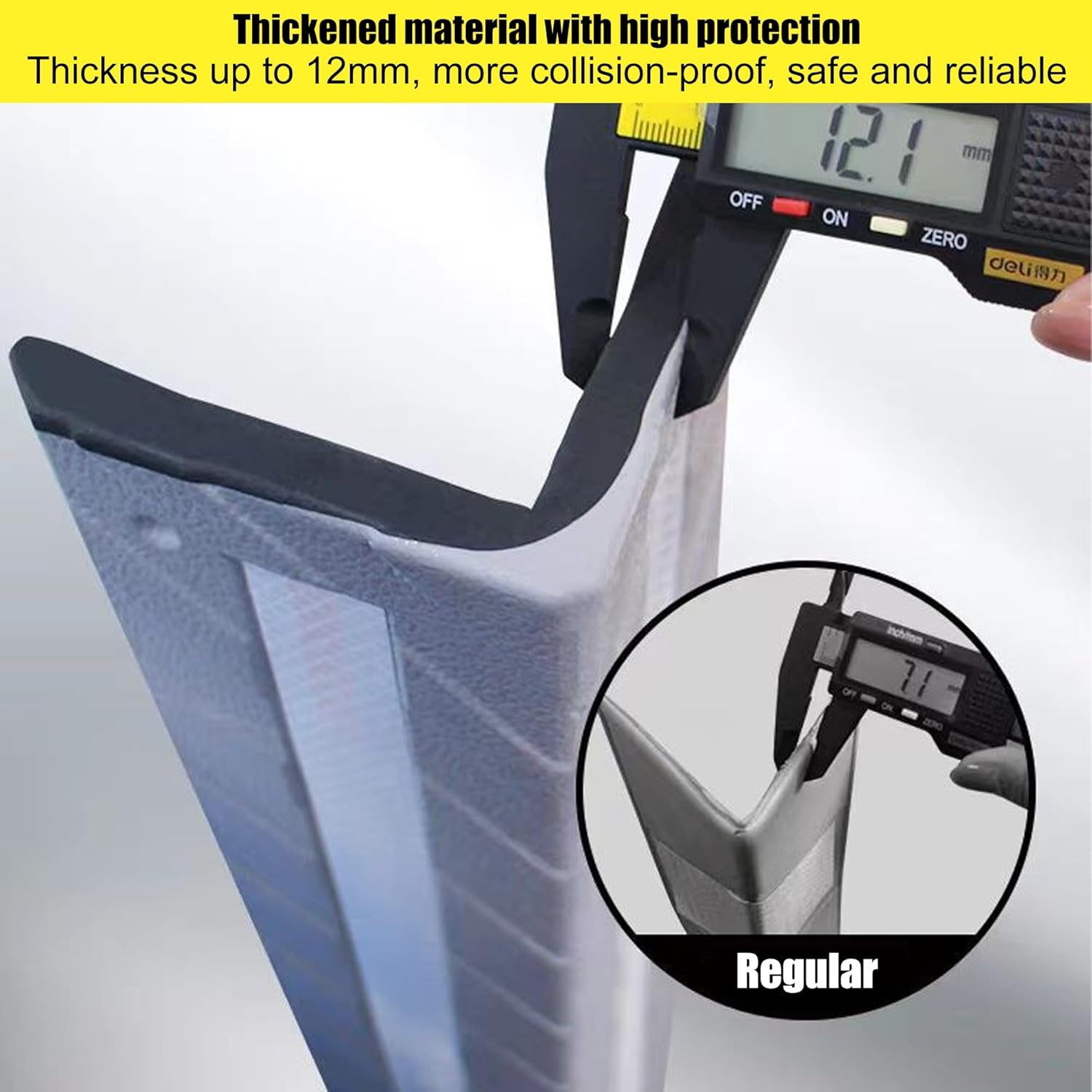 Rubber L-Shape Corner Guard with Reflective Strip, Rubber Wall Protector Corner Protector, Wall Edge Protector Garage, Reflective Wall Edge Protectors for Garage Parking Lot(Red,80x10x1cm-1pc)