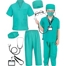 Doctor Costume for Kids Scrubs,Nurse Costume for Kids Career Day
