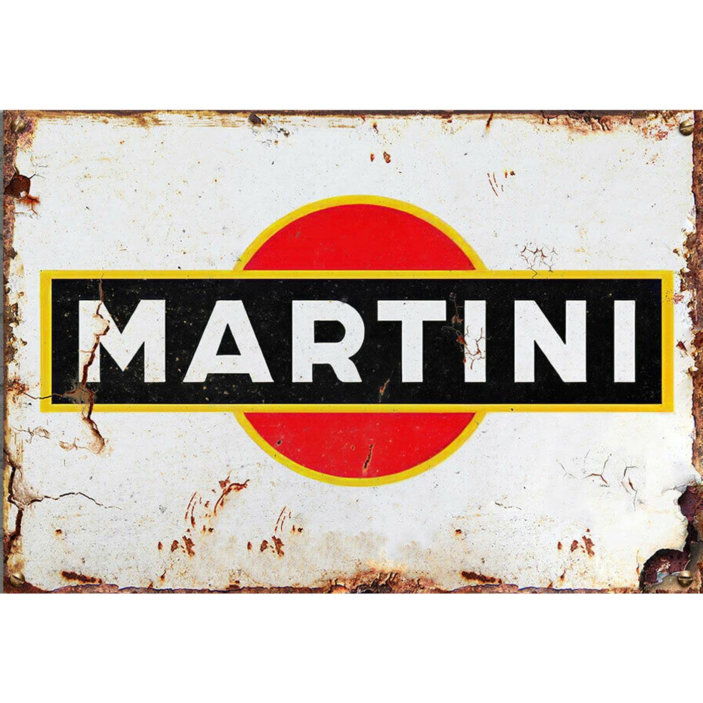 Sawfish® Martini Gin Kitchen Wall Decor Metal Sign Retro Vintage Wall Tin Plaque 10x15cm 20x15cm 20x30cm 30x40cm 40x60cm Ideal for Pub Shed Bar Office Man Cave Home Bedroom Dining Room Kitchen