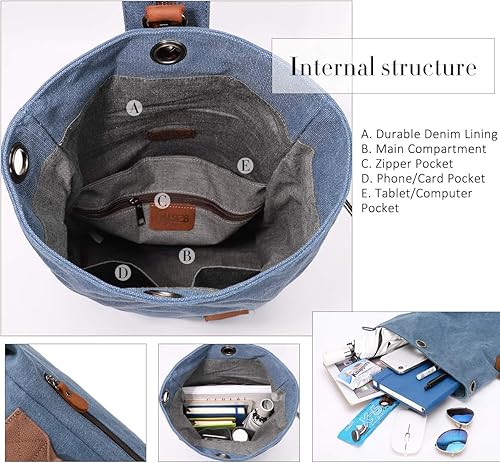 Miniatura 3 de KL928 Sling Bag - Small Crossbody Backpack Shoulder Casual Daypack Multipurpose Rucksack for Men Women