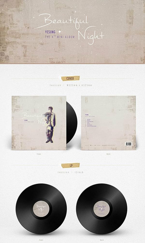 イェソン Beautiful Night LP ver レコード トレカ YESUNG, SUEPR JUNIOR - SUPER JUNIOR YESUNG 4th Mini Album
