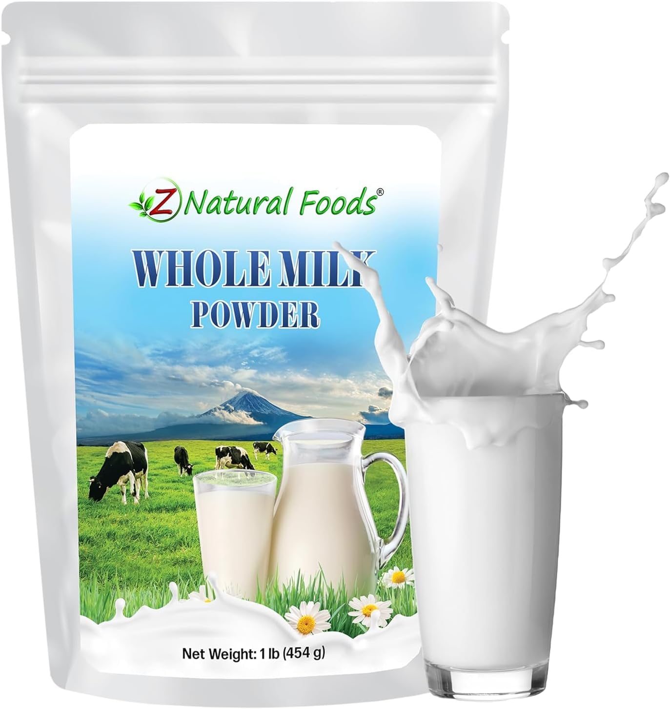 Premium Whole Milk Powder - Powdered Milk for Baking, Cooking, Drinks - Dry Milk Powder, Pasteurized, Non-GMO, Gluten-Free, Kosher-Certified, 1 lb