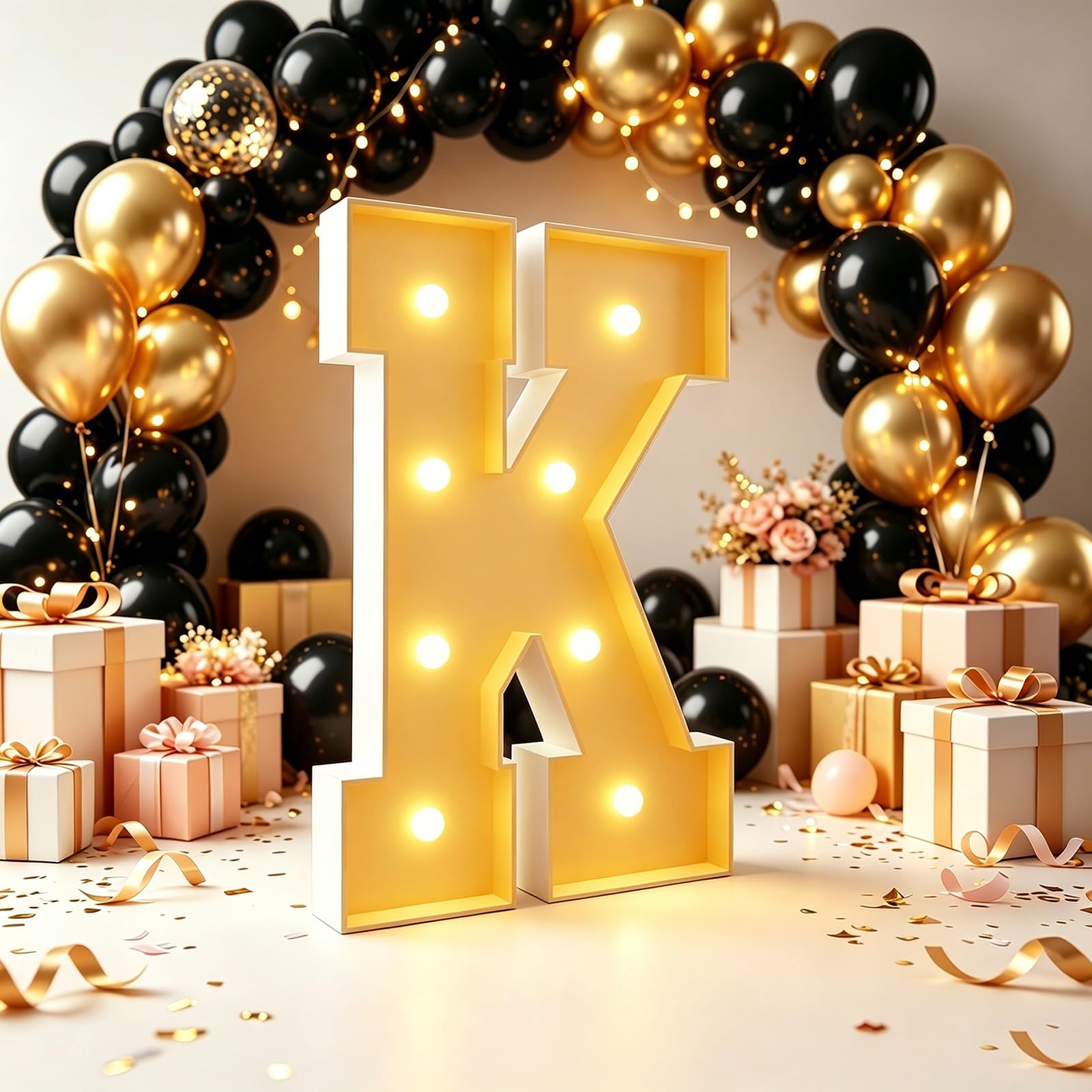 Marquee Letters, Giant LED Light Up Letter(Letter K,120cm(4FT))