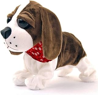 Liberty Imports Interactive Animated Walking Pet Electronic Dog Plush Sound Control Toy Puppy - Barks, Sits, Walks (Dog)