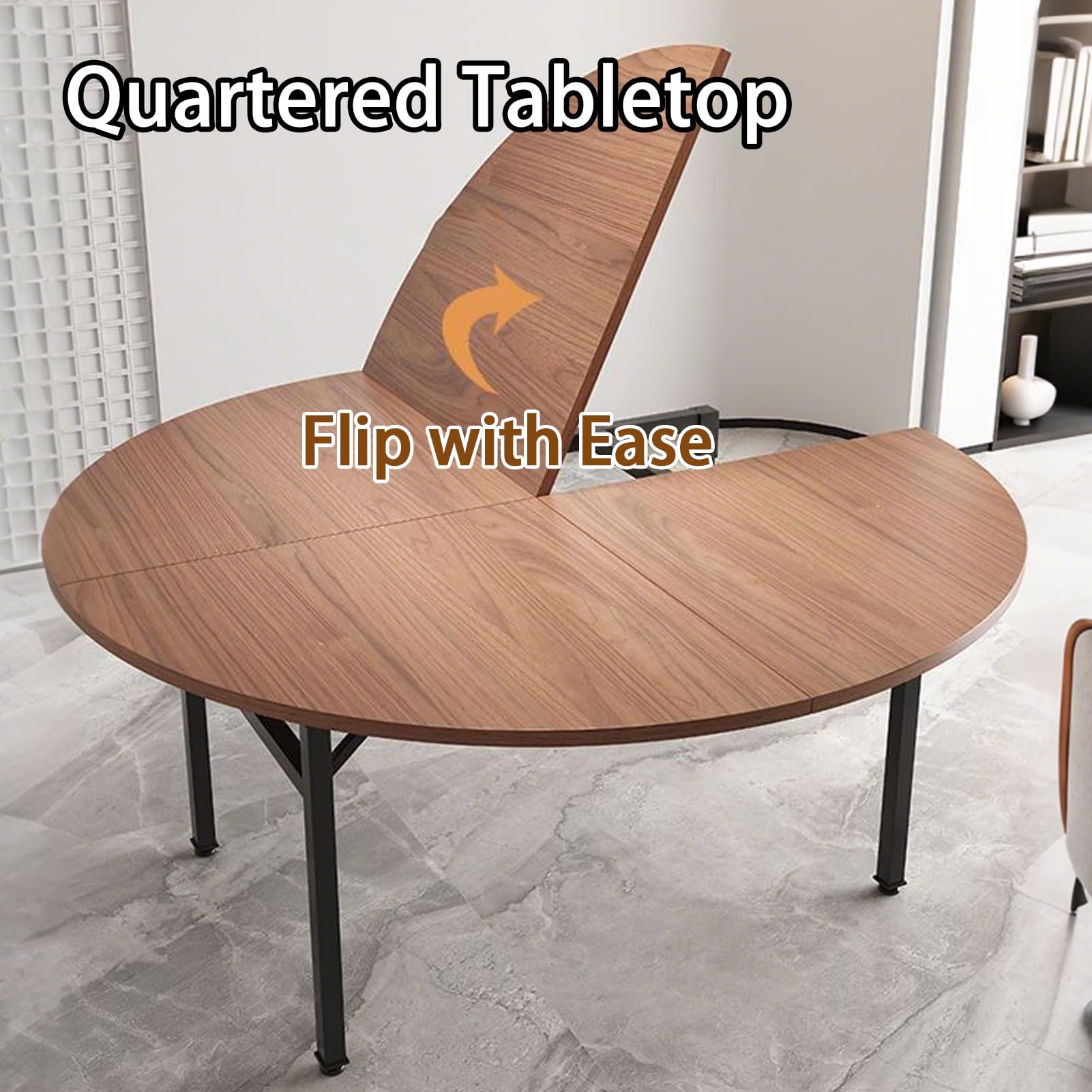 Erweiterbarer runder Esstisch für Esszimmer, Terrasse & Bankette – platzsparend, stabile Konstruktion, moderne Wohnmöbel