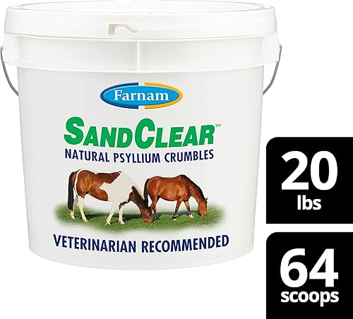 Miniatura 9 de Farnam SandClear Psyllium Crumbles Suplemento para caballos, ayuda a eliminar la arena del colon y apoya la salud digestiva, sabor a manzanamelaza,