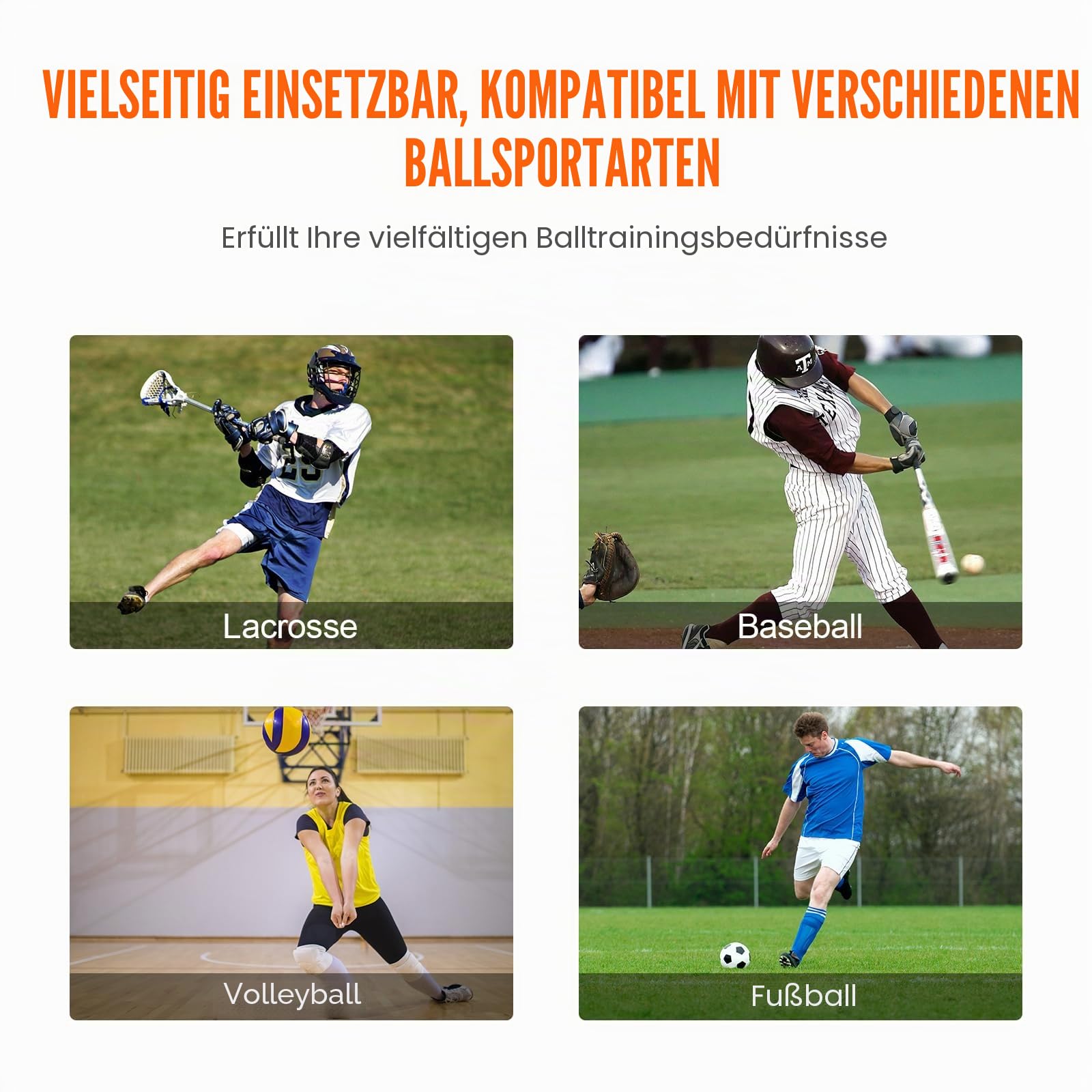 VEVOR Lacrosse-Rebounder für den Hinterhof, 1,5 x 2,1 m großes Volleyball-Rücksprungnetz, Pitchback-Throwback-Baseball-Softball-Return-Trainingsbildschirm, verstellbarer Winkel, Schießübungs-Trainings