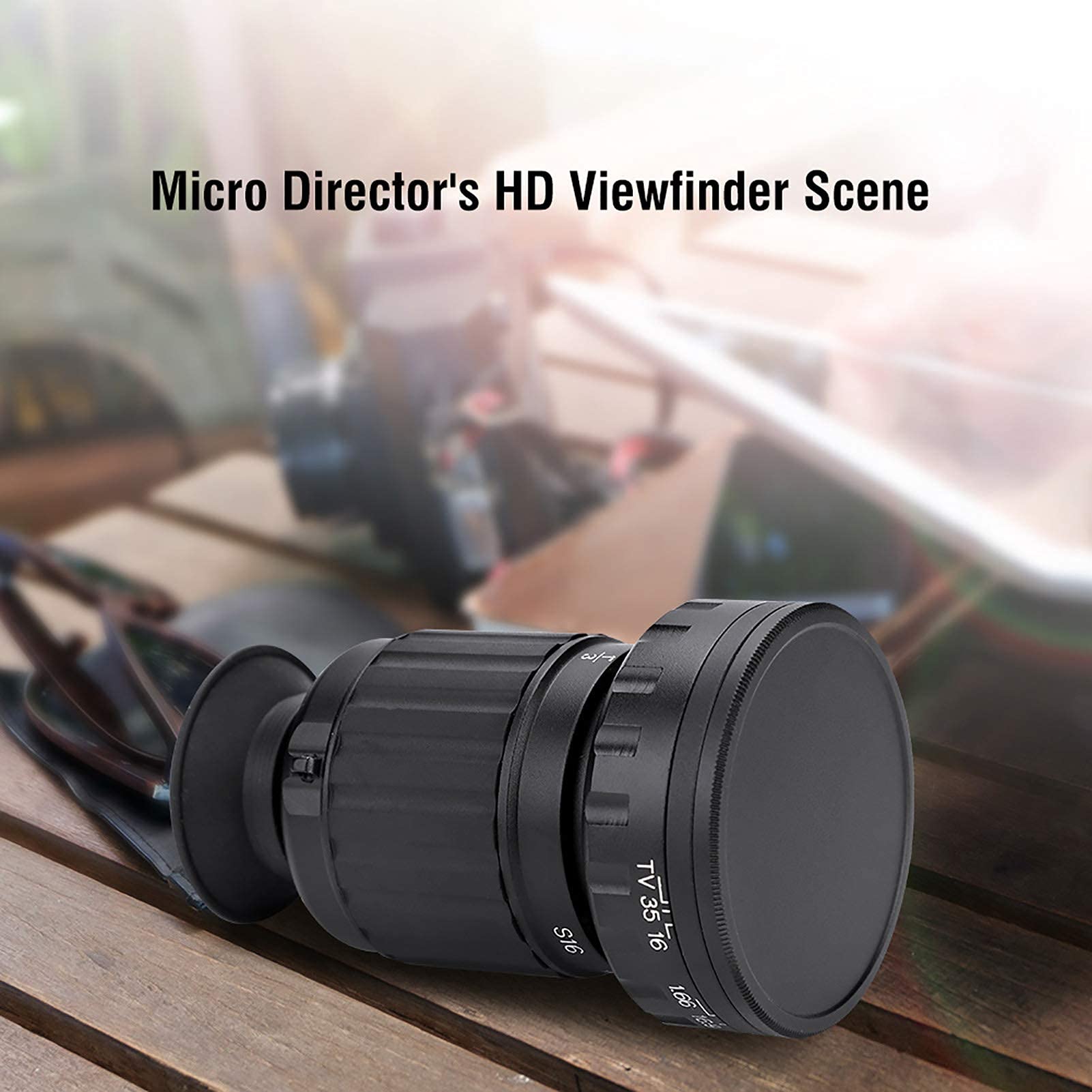 Hilitand Visor HD de director, visor de cámara micro profesional VD11X, buscador de visualización de escena de película, accesorio para la mayoría de formatos de película/TV, rosca de filtro de 37 mm,