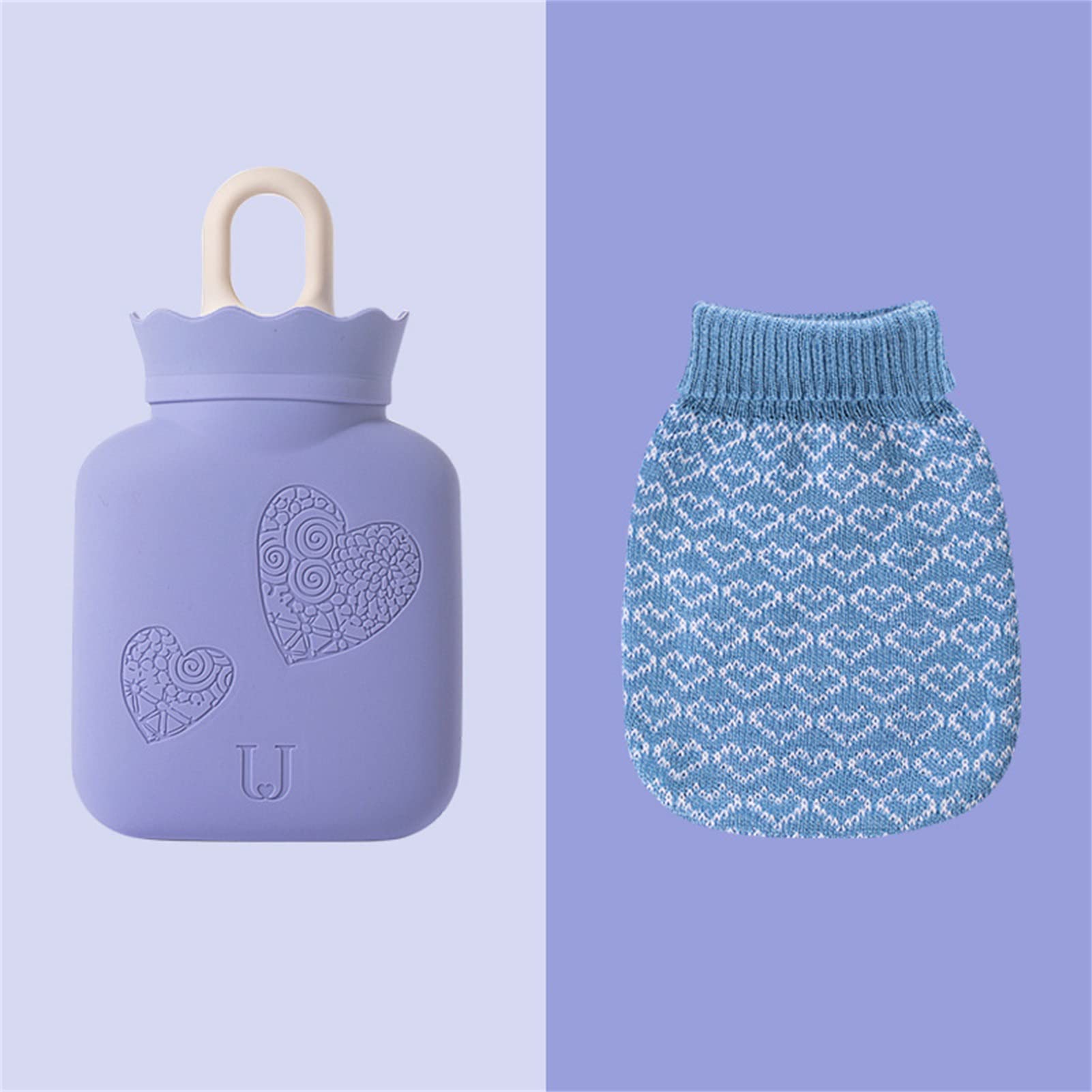Bouillottes Mini sac de bouillotte avec couverture tricotée douce poche Portable chauffage bouillotte gardant la main pied corps plus chaud Confortable